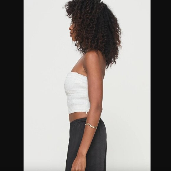 Princess Polly Lelande White Tube Top 6 - Picture 4 of 12